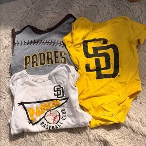 Kids Padres Baseball Club Shirt Set - Yellow, Gray, White